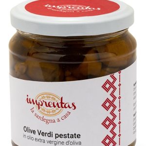 Olive Verdi pestate sott'Olio
