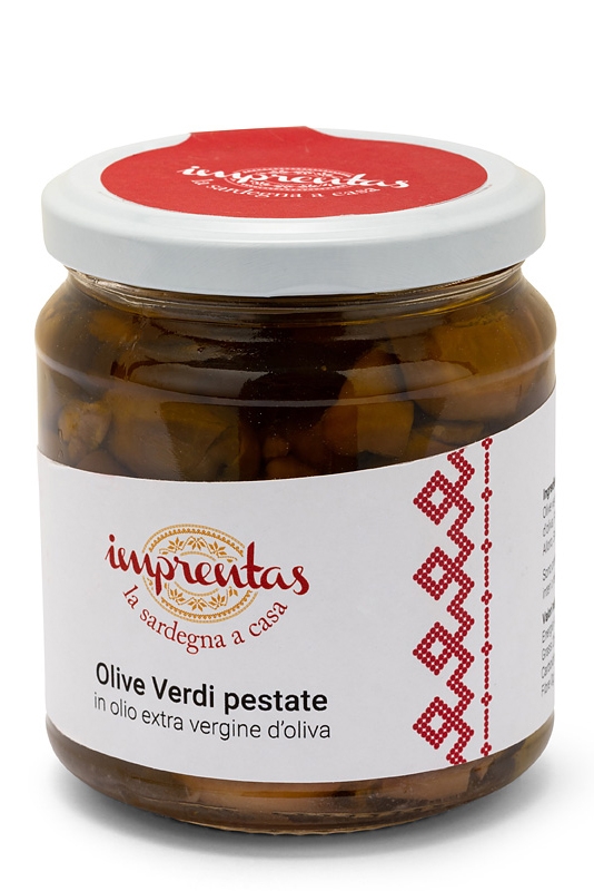 Olive Verdi pestate sott'Olio