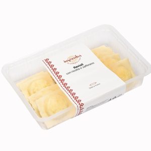 Ravioli con pecorino e zafferano