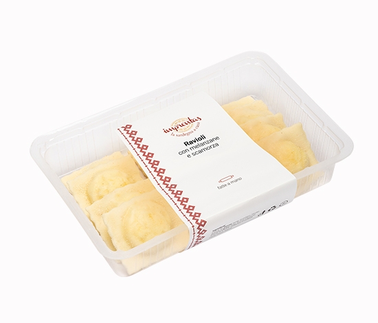 Ravioli con melanzane e scamorza affumicata