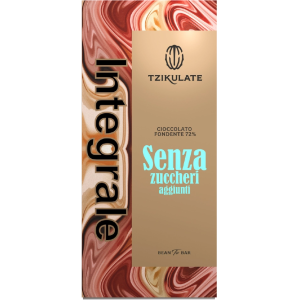 Fondente Integrale senza zuccheri aggiunti Cioccolato artigianale - 12 Tavolette da 80gr