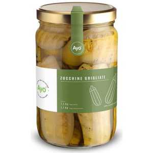 Zucchine grigliate in olio di girasole - 2 Vasi da 1,5kg