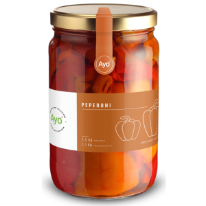 Peperoni in olio di girasole - 2 Vasi da 1,5kg
