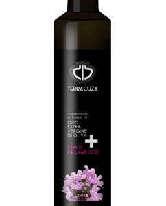 Olio Extravergine di Oliva Terracuza Aromatizzato Timo Selvatico - 12 Bottiglie da 100ml