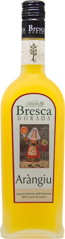 Arangiu Liquore di Arance in bottiglia satinata decorata - 6 Bottiglie da 50cl