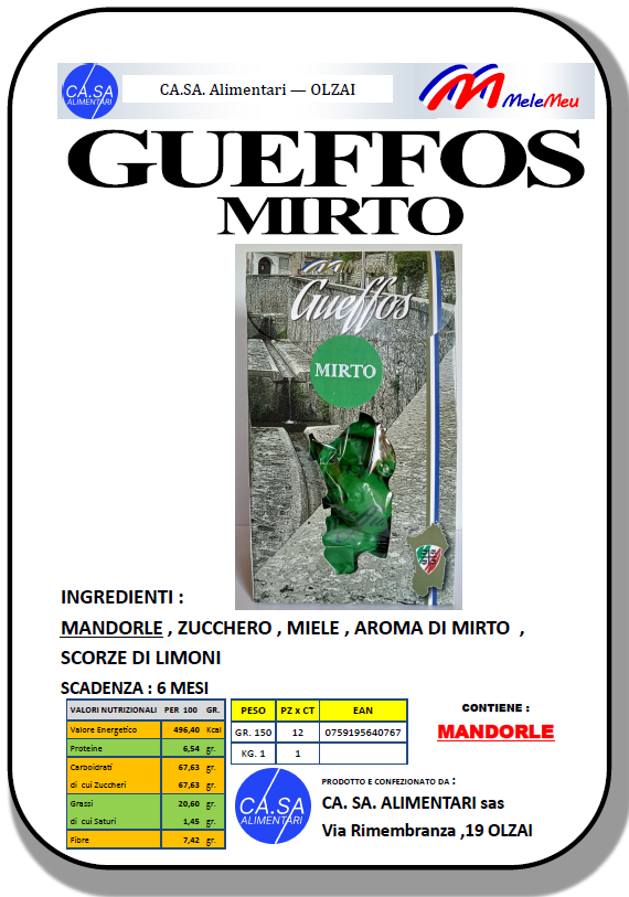 Gueffos - Guelfi al Mirto 150g